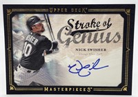 2008 UD Masterpieces Nick Swisher Auto Card