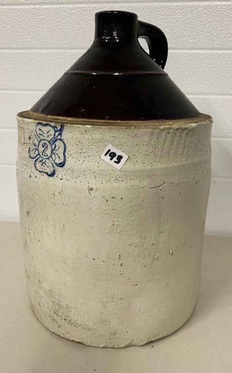 Antique 2 Gallon Finger Crock (NO SHIPPING)