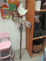 Hen House Painted Wood Chicken Sign