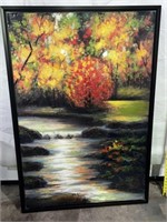 50" LARGE FRAMED WALL ART - BRILLIANT COLORS