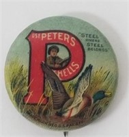 Vintage Peters Shotgun Shells Pinback Button