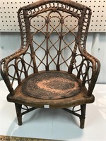 Antique Wicker doll chair