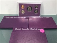 1987, 1991 and 1992 Proof Sets