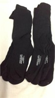 6 New pairs of long black socks size large