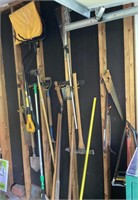Long handle tools in garage