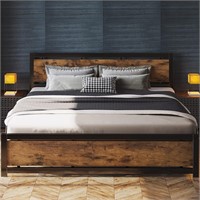 LIKIMIO King Bed  Industrial  Noise-Free