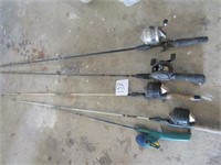 5-FISHING ROD & REELS,ZEBCO 202, SHAKESPHERE