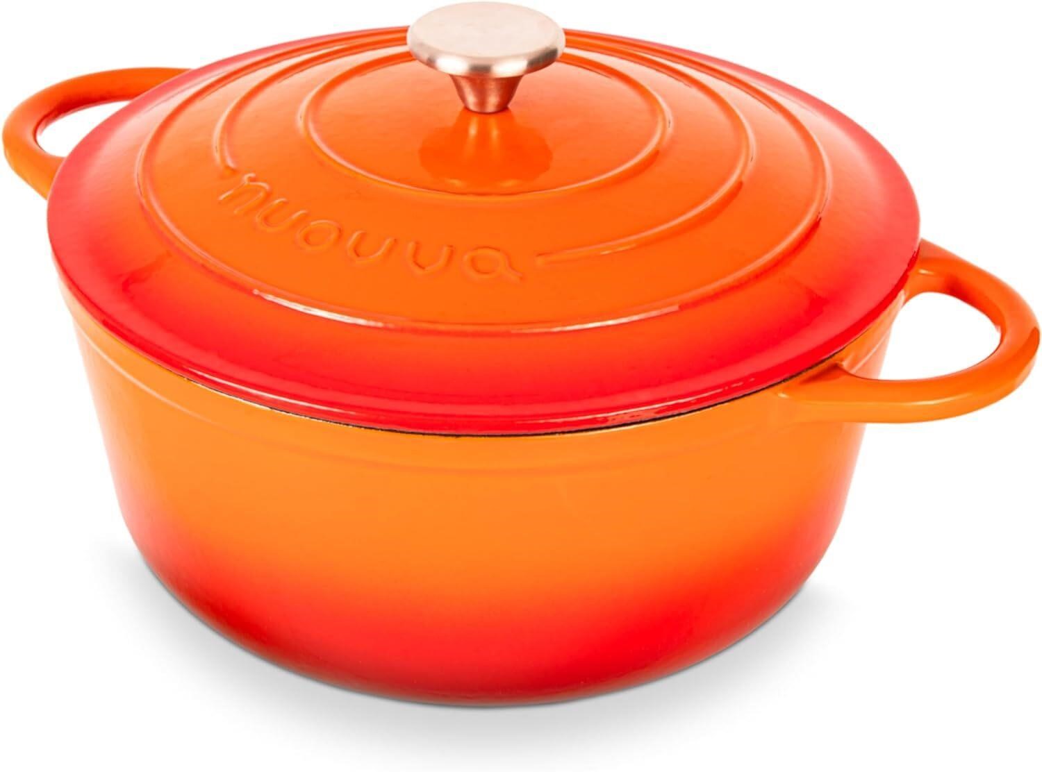 Cast Iron Dutch Oven - Orange  6Qt  28cm