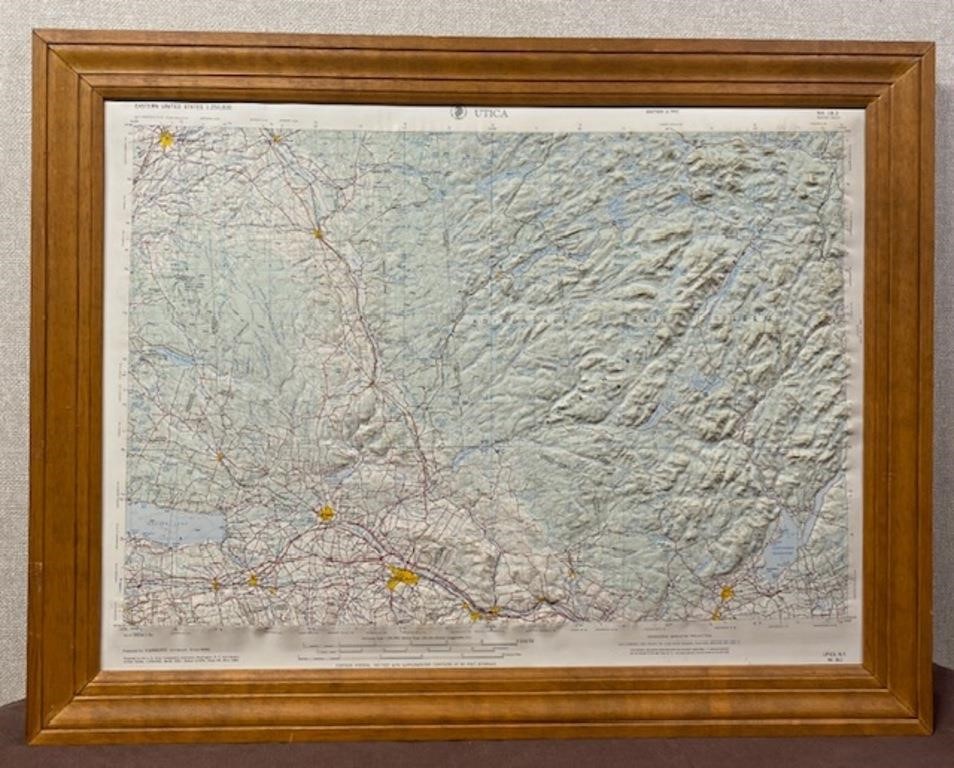 Relief Map of Utica, NY and the Adirondack Park