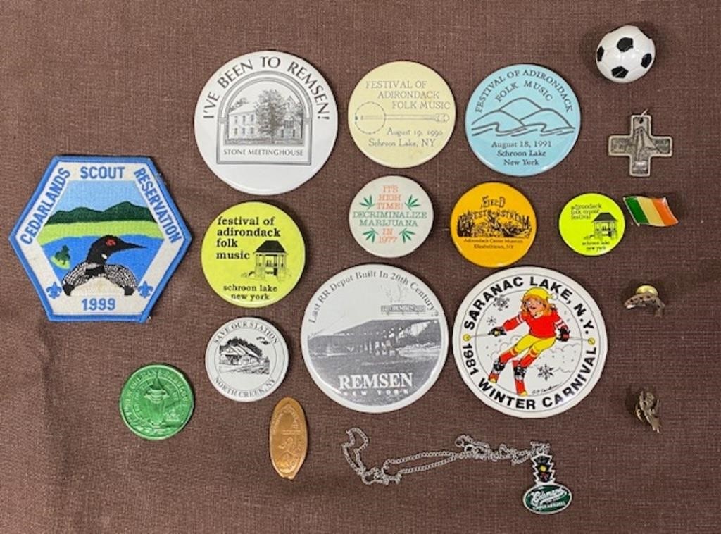 Collections of Pins and various items