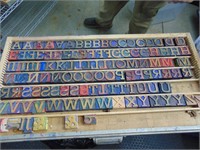 Vintage Professional print press wood letters