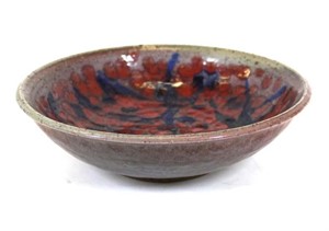 Mid-Century Modern Studio Pottery Glazed Bowl