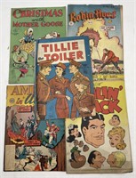 (NO) 5 Golden Age Comic Books including Tillie