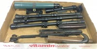 Tray lot – Rifle Scopes, spotting scope, and