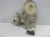 Two Vtg Alaska Inuit Bolls Tallest 11"
