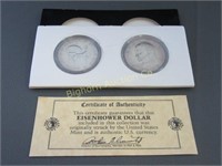 Bicentennial Eisenhower Dollars, 2 Coins in Lot