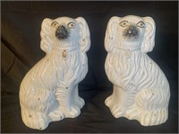 Set of 2 Porcelain Staffordshire Spaniels