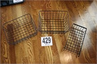 (3) Metal Wire Baskets(R6)