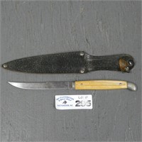Queen Steel Stag Handle Knife & Sheath