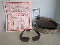 Authentic Coach Brown sunglasses & case