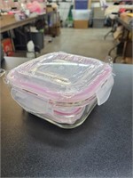 New glass locking lid storage container 6x6