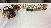 Christmas ornaments & silk flowers