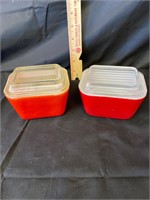 Pyrex Primary Red Refrigerator Dishes
