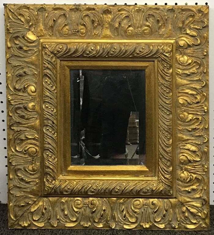 Beveled Glass Mirror In Gilt Frame