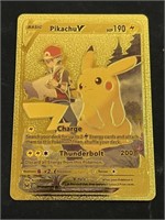 Pikachu V Gold Foil Pokémon Card