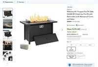 E8676  Walsunny 45" Propane Fire Pit Table