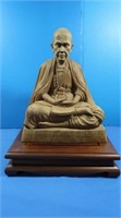 Monk-Wooden, Hand Carved Thailand, Base Made in
