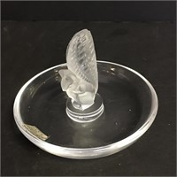 Lalique Crystal Squirrel Ring Holder