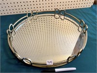 METAL AND GLASS TRAY