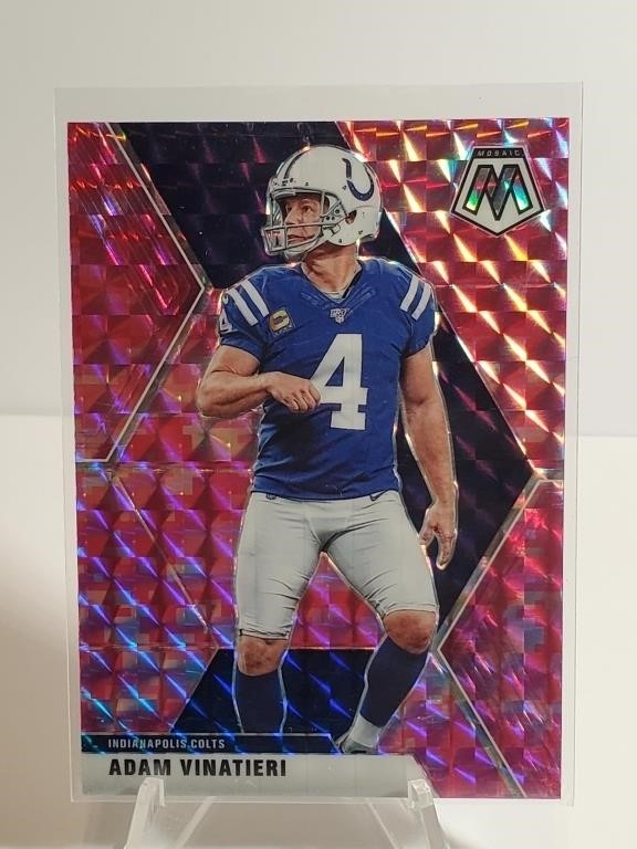 2020 Panini Mosaic Pink Camo Adam Vinatieri