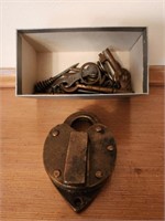 Vintage Padlock with Keys