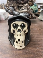 Ceramic Vintage Wax Warmer Skull Head