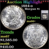 *Highlight* 1884-o Morgan $1 Graded ms66+