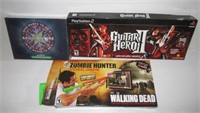Zombie Hunter video game, PS2 Guitar Hero kit,