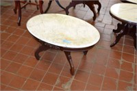 Oval Marble Top Coffee Table