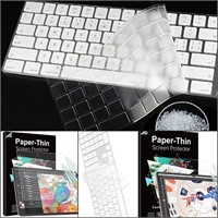 2 NEW Keyboard Cover Skin & 3 Screen Protectors