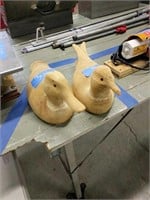 Pair Of Carved Wooden Ducks