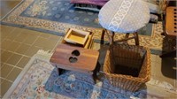 Stools, Wicker Basket, Boxes