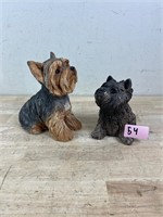 Two Dog Figurines
