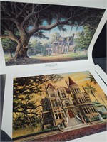.Signed Prints- Architecture etc w Carry Case