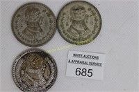 Mexican Silver Coins / 1959/61/63