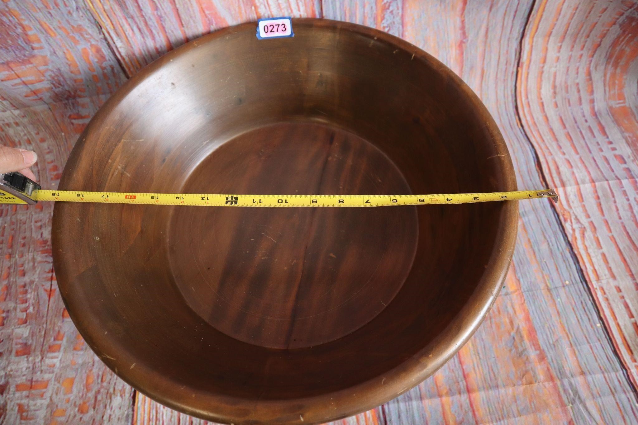Vintage Mid Century Large Wood Bowl
