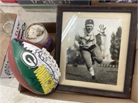 AUTOGRAPHED FOOTBALL AND PICTURE