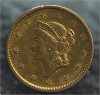 1852 GOLD DOLLAR  AU