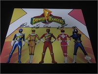 POWERS RANGERS CAST SIGNED 11X14 PHOTO JSA