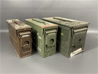 Three Military Ammo Cans